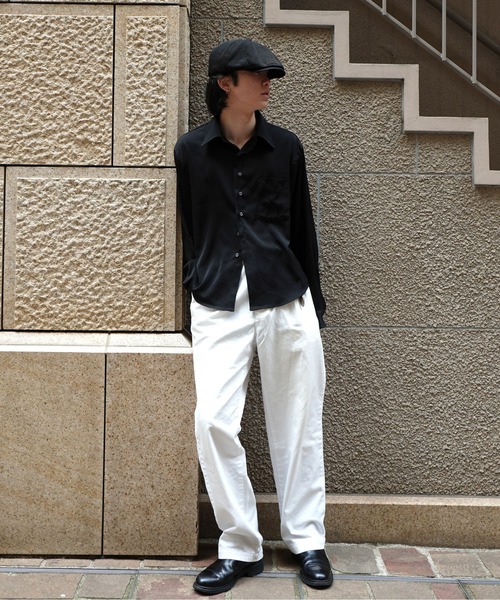 Noen（ノエン）の「ドレープドレスシャツ（シャツ/ブラウス・メンズ・ベージュ/ホワイト/ブラック・LARGE/MEDIUM）」の7枚目の写真