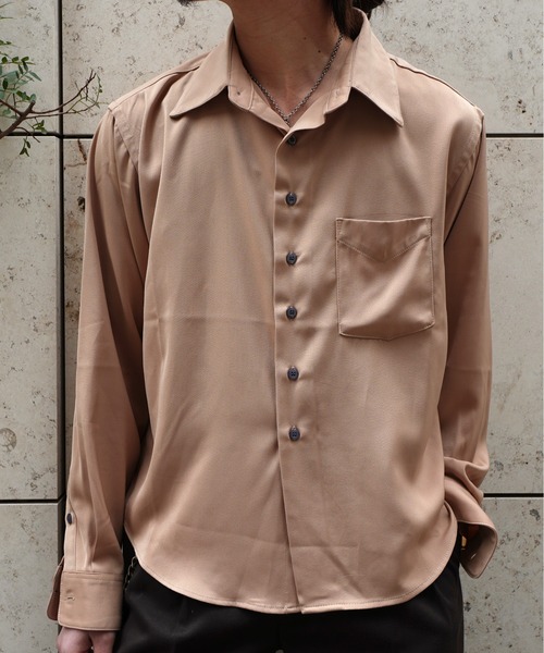 Noen（ノエン）の「ドレープドレスシャツ（シャツ/ブラウス・メンズ・ベージュ/ホワイト/ブラック・LARGE/MEDIUM）」の8枚目の写真