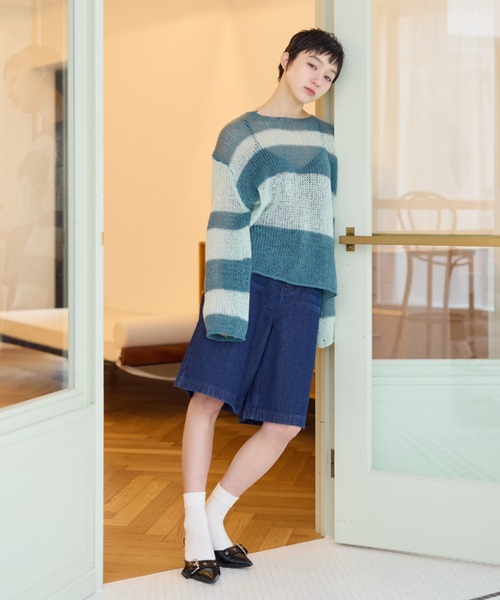 half denim pants/ハーフデニムパンツ（デニムパンツ）｜haek