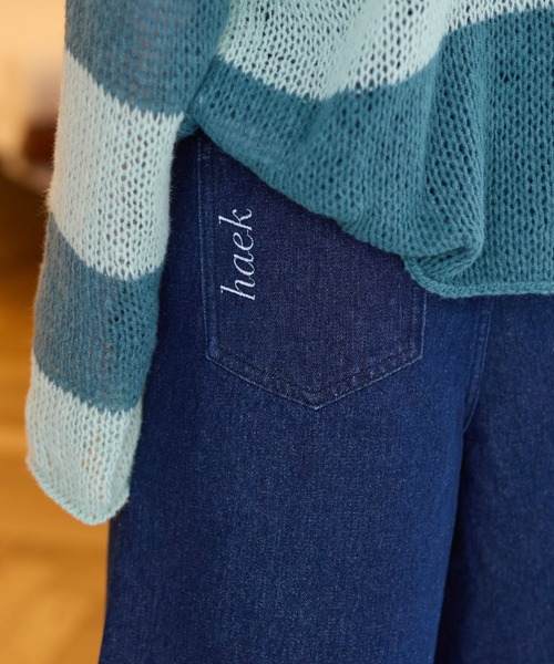 haek(ハク)の「half denim pants/ハーフデニムパンツ(デニムパンツ・レディース・ピンク/ブルー・MEDIUM/SMALL)」の9枚目の写真
