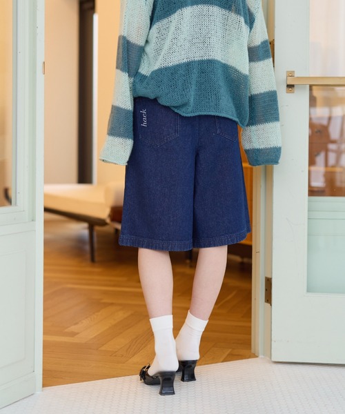 half denim pants/ハーフデニムパンツ（デニムパンツ）｜haek