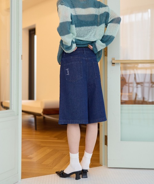 haek(ハク)の「half denim pants/ハーフデニムパンツ(デニムパンツ・レディース・ピンク/ブルー・MEDIUM/SMALL)」の14枚目の写真