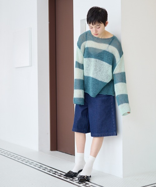 half denim pants/ハーフデニムパンツ（デニムパンツ）｜haek