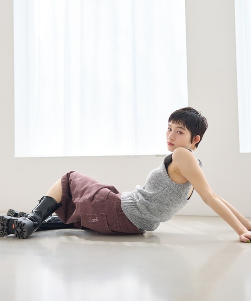 haek(ハク)の「half denim pants/ハーフデニムパンツ(デニムパンツ・レディース・ピンク/ブルー・MEDIUM/SMALL)」の20枚目の写真