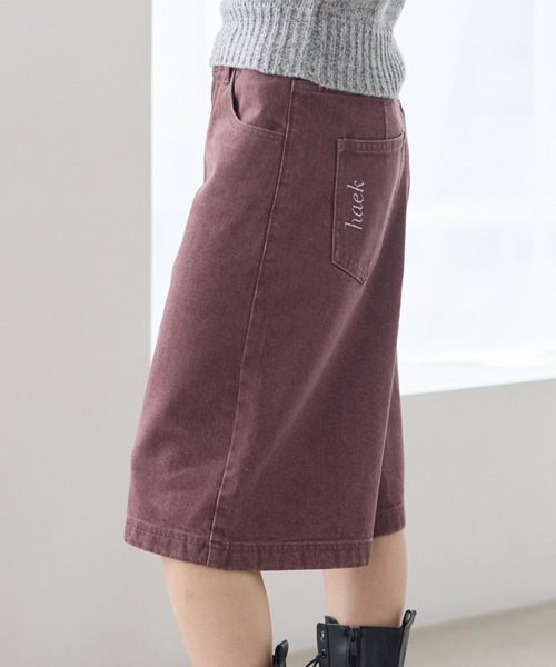 haek(ハク)の「half denim pants/ハーフデニムパンツ(デニムパンツ・レディース・ピンク/ブルー・MEDIUM/SMALL)」の3枚目の写真