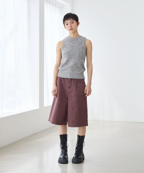half denim pants/ハーフデニムパンツ（デニムパンツ）｜haek
