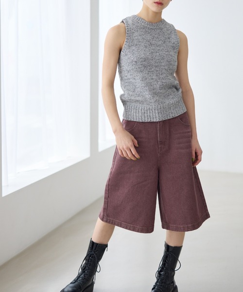 【haek】half denim pants/ハーフデニムパンツ セール】half denim pants/ハーフデニムパンツ（デニムパンツ