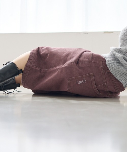 haek(ハク)の「half denim pants/ハーフデニムパンツ(デニムパンツ・レディース・ピンク/ブルー・MEDIUM/SMALL)」の6枚目の写真