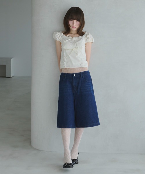 セール】half denim pants/ハーフデニムパンツ（デニムパンツ