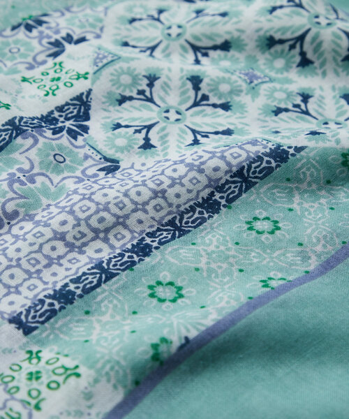 un dix cors（アンディコール）の「パネルプリントタッセル付きストール（ストール/ショール・レディース・グリーン/ネイビー・FREE）」の19枚目の写真