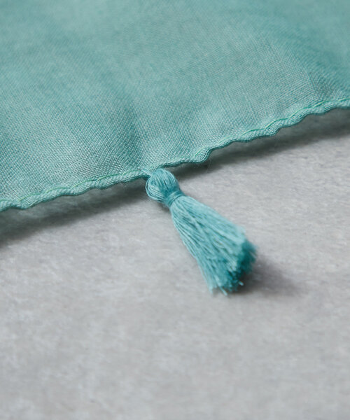 un dix cors（アンディコール）の「パネルプリントタッセル付きストール（ストール/ショール・レディース・グリーン/ネイビー・FREE）」の22枚目の写真