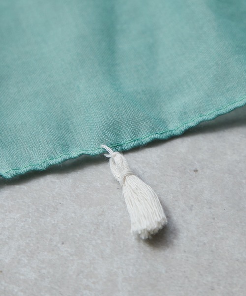 un dix cors（アンディコール）の「パネルプリントタッセル付きストール（ストール/ショール・レディース・グリーン/ネイビー・FREE）」の6枚目の写真