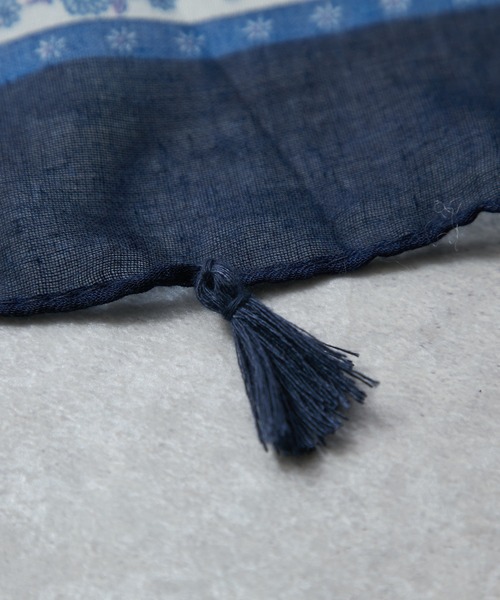 un dix cors（アンディコール）の「パネルプリントタッセル付きストール（ストール/ショール・レディース・グリーン/ネイビー・FREE）」の14枚目の写真