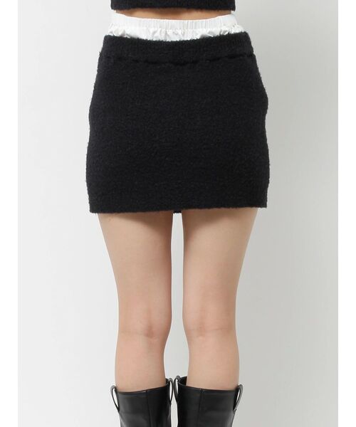 EVRIS(エヴリス)の「【インナーショーパン付】ダブルウエストファンシーヤーンミニスカート(スカート・レディース・グレー/ブラック・FREE)」の21枚目の写真