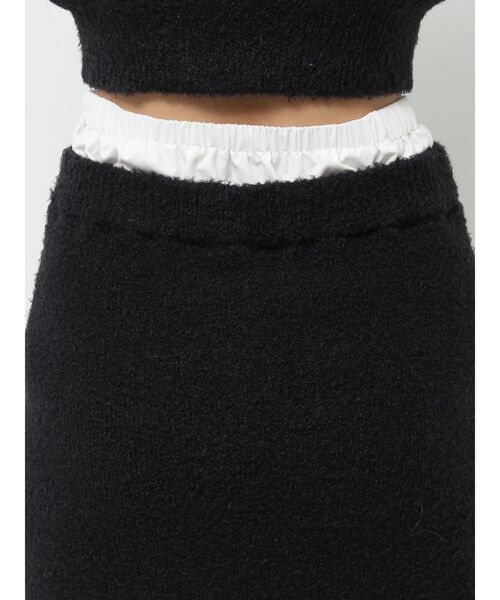 EVRIS(エヴリス)の「【インナーショーパン付】ダブルウエストファンシーヤーンミニスカート(スカート・レディース・グレー/ブラック・FREE)」の22枚目の写真