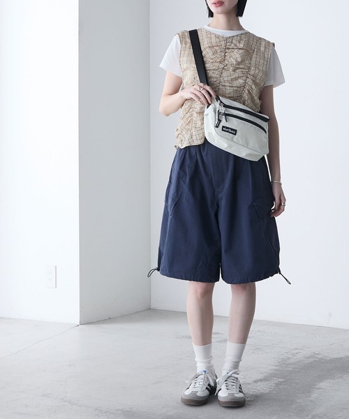 WILD THINGS(ワイルドシングス)の「【WILD THINGS × forksy.】ワイルドシングス 別注 ナイロン ミニショルダーバッグ(ショルダーバッグ・レディース・ピンク/ネイビー/オフホワイト・FREE)」の14枚目の写真