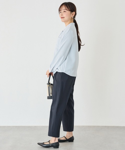 HEVE 2WAYジャケット半袖ブラウス Heve へイヴ 2wayジャケットブラウス ネイビー - メルカリ