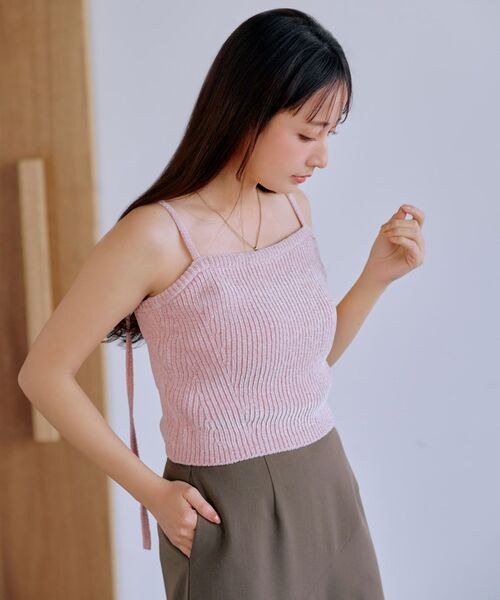 COHINA（コヒナ）の「モールキャミボレロセット 【低身長・小柄女性】（ニット/セーター・レディース・ネイビー/ピンク/ホワイト・ONE SIZE）」の11枚目の写真