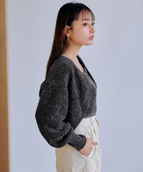 COHINA（コヒナ）の「モールキャミボレロセット 【低身長・小柄女性】（ニット/セーター・レディース・ネイビー/ピンク/ホワイト・ONE SIZE）」の15枚目の写真