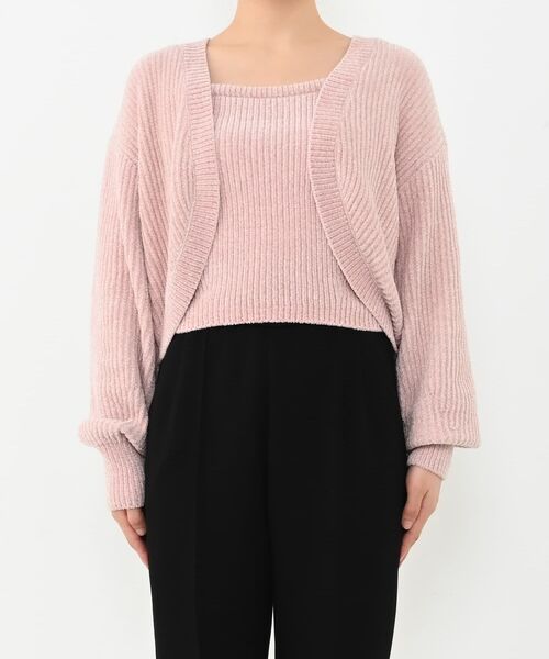 COHINA（コヒナ）の「モールキャミボレロセット 【低身長・小柄女性】（ニット/セーター・レディース・ネイビー/ピンク/ホワイト・ONE SIZE）」の20枚目の写真