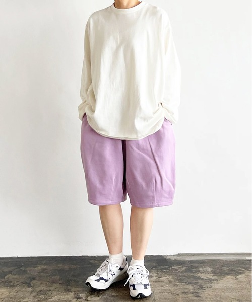 HARVESTY(ハーベスティ)の「HARVESTY / ハーベスティー SWEAT EASY CIRCUS SHORTS (A12512) イージー サーカス ショーツ スウェット(その他パンツ・レディース・パープル/ブラック/グレー・1/2)」の1枚目の写真