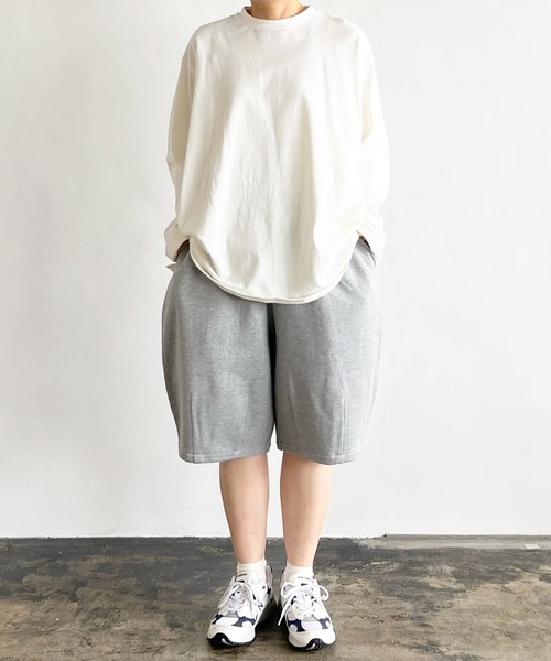 HARVESTY(ハーベスティ)の「HARVESTY / ハーベスティー SWEAT EASY CIRCUS SHORTS (A12512) イージー サーカス ショーツ スウェット(その他パンツ・レディース・パープル/ブラック/グレー・1/2)」の3枚目の写真