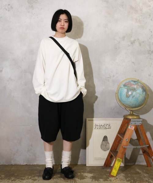 HARVESTY(ハーベスティ)の「HARVESTY / ハーベスティー SWEAT EASY CIRCUS SHORTS (A12512) イージー サーカス ショーツ スウェット(その他パンツ・レディース・パープル/ブラック/グレー・1/2)」の4枚目の写真