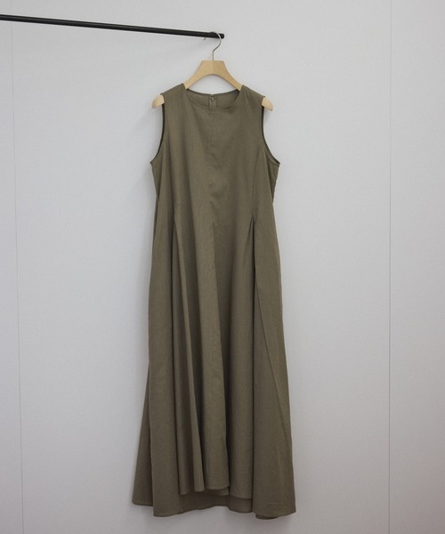 SALON adam et rope'（サロン アダム エ ロペ）の「【ZOZOTOWN限定】ノースリーブフレアワンピース（ワンピース・レディース・ダークブラウン/カーキ/ブラック・S/M/L）」の13枚目の写真
