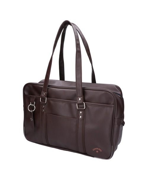 CONVERSE(コンバース)の「【CONVERSE/コンバース】CV SCHOOL FAKE LEATHER BAG /ボストンバッグ(ボストンバッグ・レディース・ブラウン/ブラック・FREE)」の1枚目の写真