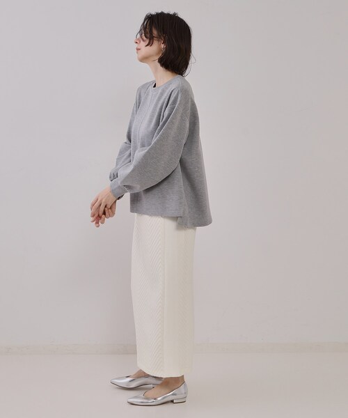 OPAQUE.CLIP（オペークドットクリップ）の「◆ボリュームスリーブトップス【洗濯機洗い可】（Tシャツ/カットソー・レディース・ホワイト/ライトベージュ/グレー/ブラック・38/40/42）」の10枚目の写真