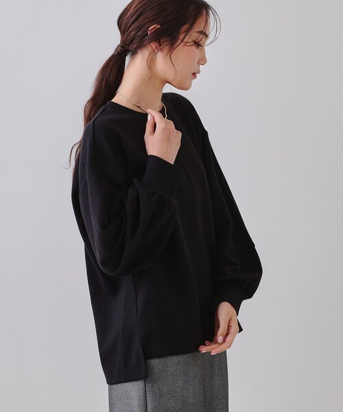 OPAQUE.CLIP（オペークドットクリップ）の「◆ボリュームスリーブトップス【洗濯機洗い可】（Tシャツ/カットソー・レディース・ホワイト/ライトベージュ/グレー/ブラック・38/40/42）」の12枚目の写真