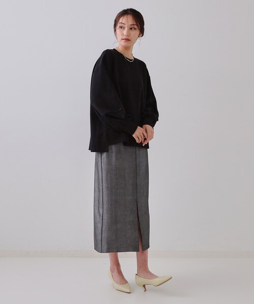 OPAQUE.CLIP（オペークドットクリップ）の「◆ボリュームスリーブトップス【洗濯機洗い可】（Tシャツ/カットソー・レディース・ホワイト/ライトベージュ/グレー/ブラック・38/40/42）」の13枚目の写真