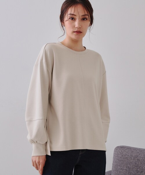 OPAQUE.CLIP（オペークドットクリップ）の「◆ボリュームスリーブトップス【洗濯機洗い可】（Tシャツ/カットソー・レディース・ホワイト/ライトベージュ/グレー/ブラック・38/40/42）」の16枚目の写真