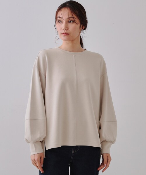 OPAQUE.CLIP（オペークドットクリップ）の「◆ボリュームスリーブトップス【洗濯機洗い可】（Tシャツ/カットソー・レディース・ホワイト/ライトベージュ/グレー/ブラック・38/40/42）」の20枚目の写真