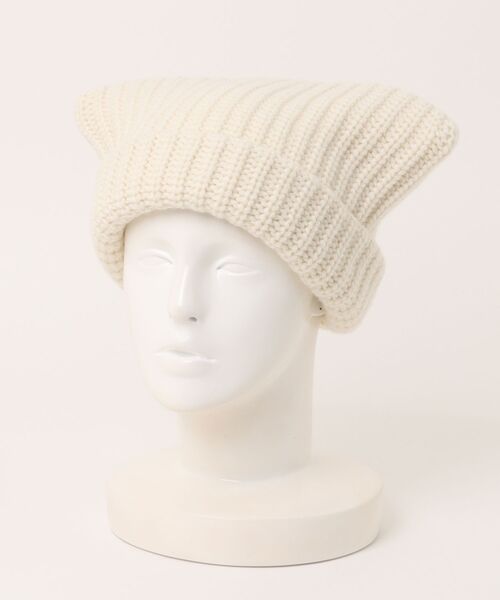 Chica（チカ）の「Chica/チカ/FOX Knit Cap（ニットキャップ/ビーニー・メンズ・ブラック/アイボリー・F）」の2枚目の写真