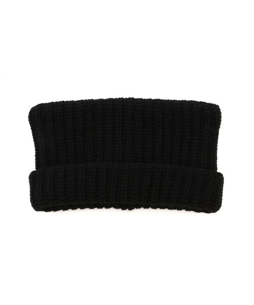 Chica（チカ）の「Chica/チカ/FOX Knit Cap（ニットキャップ/ビーニー・メンズ・ブラック/アイボリー・F）」の4枚目の写真