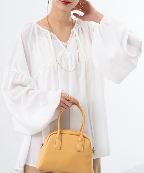 refinedworks(リファインドワークス)の「【refinedworks】軽い着心地 が 魅力的な ボイルブラウス !(シャツ/ブラウス・レディース・ブルー/オフホワイト/ブラック・FREE)」の8枚目の写真