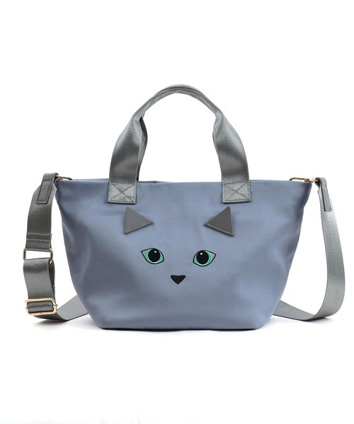 COOCO（クーコ）の「CAT's eye刺繍2WAYトートバッグ（トートバッグ・レディース・ブラック/グレー/ベージュ・FREE）」の3枚目の写真