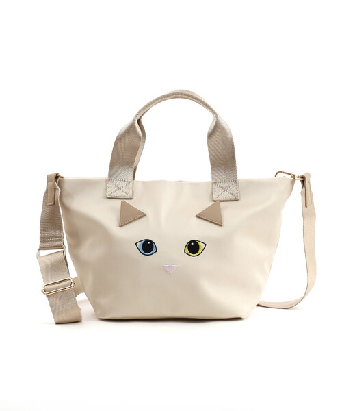 COOCO（クーコ）の「CAT's eye刺繍2WAYトートバッグ（トートバッグ・レディース・ブラック/グレー/ベージュ・FREE）」の11枚目の写真