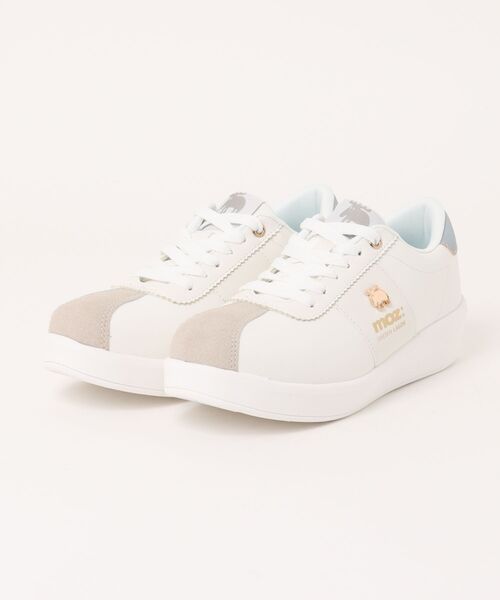 BETTY CLUB（ベティクラブ）の「moz(モズ) 厚底軽量  メタルロゴ スムース×スウェード調スニーカー（スニーカー・レディース・ブラック/ライトブルー/ホワイト・22.5cm/23.0cm/23.5cm/24.0cm/24.5cm）」の14枚目の写真