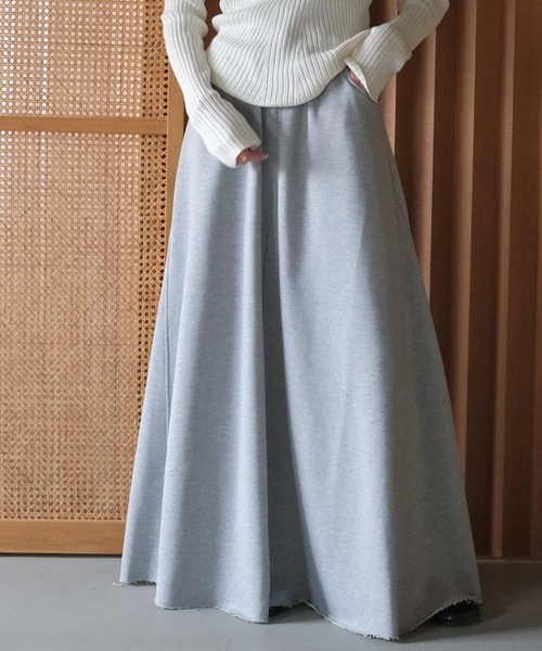 AKTE(アクテ)の「スウェットマキシスカート(スカート・レディース・アイボリー/ブラック/グレー・1/2/2T)」の3枚目の写真