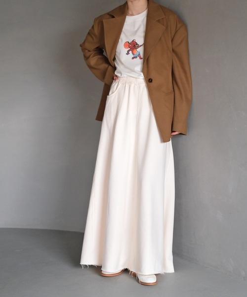 AKTE(アクテ)の「スウェットマキシスカート(スカート・レディース・アイボリー/ブラック/グレー・1/2/2T)」の16枚目の写真