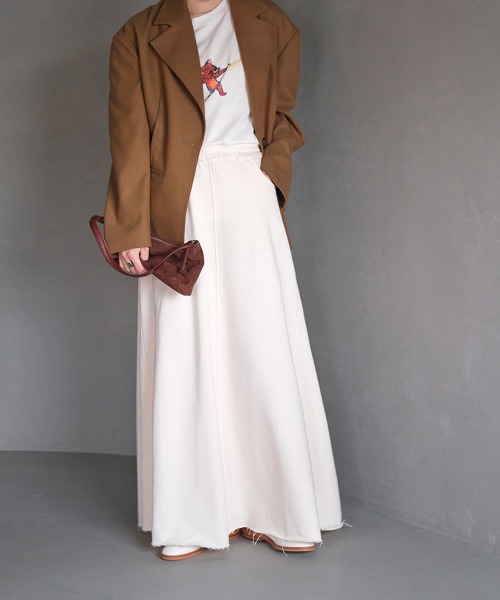 AKTE(アクテ)の「スウェットマキシスカート(スカート・レディース・アイボリー/ブラック/グレー・1/2/2T)」の18枚目の写真