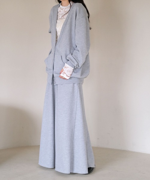 AKTE(アクテ)の「スウェットマキシスカート(スカート・レディース・アイボリー/ブラック/グレー・1/2/2T)」の11枚目の写真