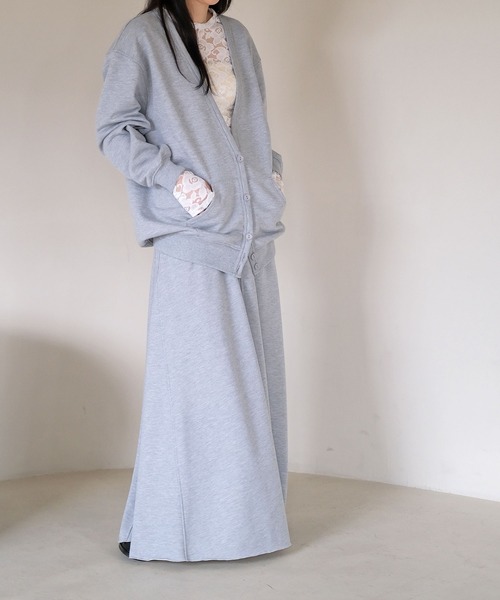 AKTE(アクテ)の「スウェットマキシスカート(スカート・レディース・アイボリー/ブラック/グレー・1/2/2T)」の12枚目の写真