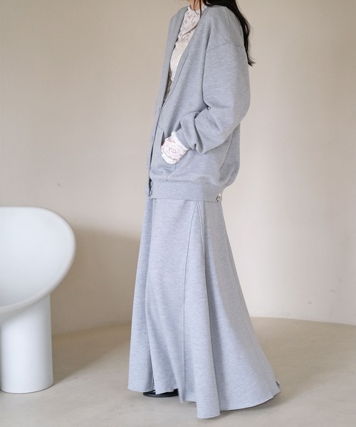 AKTE(アクテ)の「スウェットマキシスカート(スカート・レディース・アイボリー/ブラック/グレー・1/2/2T)」の14枚目の写真