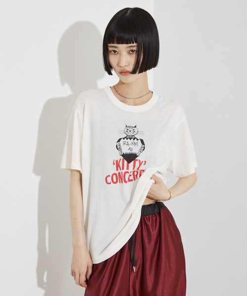 tシャツ RUSSELL別注 CAT モチーフ Tシャツ レディース メンズ NOMINE｜RUSSELL別注 CAT モチーフ Tシャツ | Rakuten Fashion