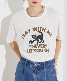 RUSSELL（ラッセル）の「【RUSSELL/ラッセル別注】 CAT/猫 モチーフ Tシャツ（Tシャツ/カットソー）」