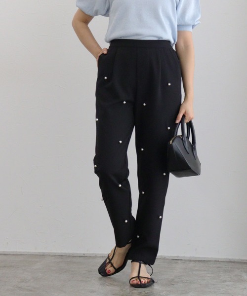 Pierrot(ピエロ)の「デザインが選べるテーパードパンツ(その他パンツ・レディース・ブラック系その他2/ブラック系その他・L/M)」の1枚目の写真