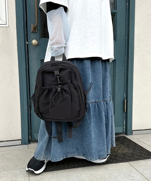 CRB(シーアールビー)の「ミニリュックサック(バックパック/リュック・レディース・ブラック/グリーン/ピンク/グレー/オフホワイト・F)」の3枚目の写真